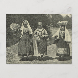 Vintage Italy, Sicily,  Traditional costume Postcard