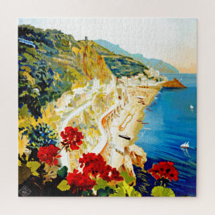 Vintage Italy Travel Illustration Art Jigsaw Puzzle