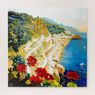 Vintage Italy Travel Illustration Art Jigsaw Puzzle