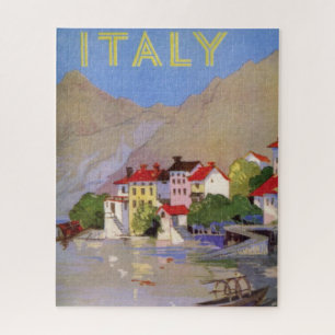 Vintage Italy Travel Illustration Art Jigsaw Puzzle