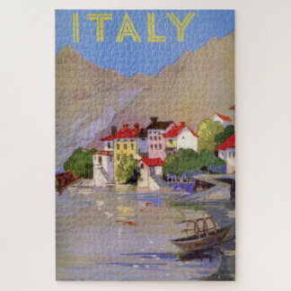 Vintage Italy Travel Illustration Art Jigsaw Puzzle