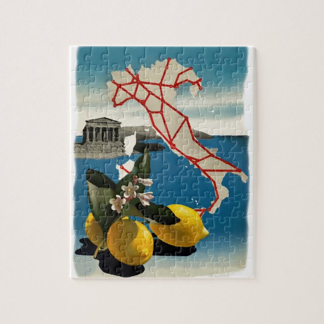 Vintage Italy Travel Jigsaw Puzzle (Vertical)