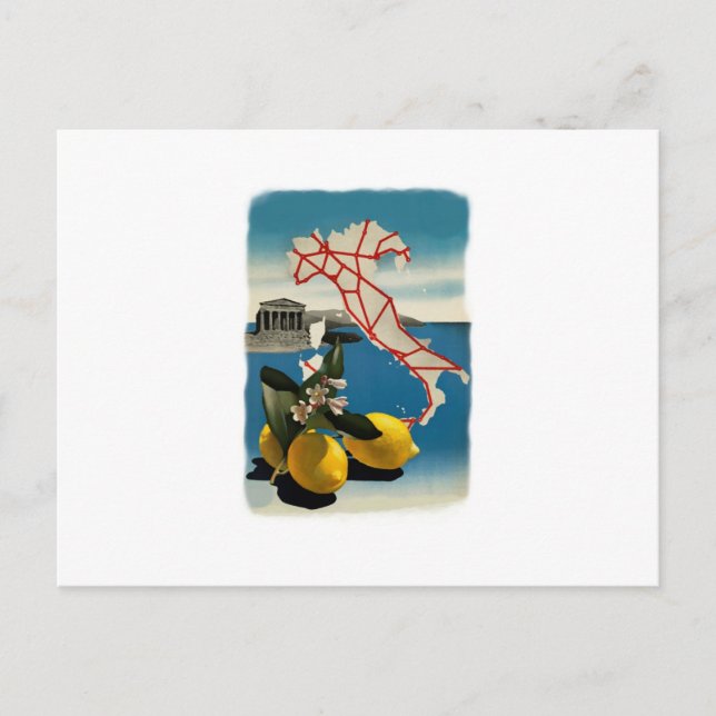 Vintage Italy Travel Postcard (Front)