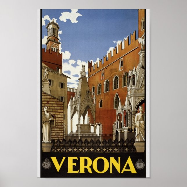 Vintage Italy Travel Poster (Front)
