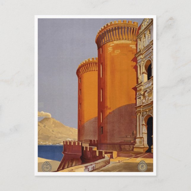 Vintage Italy Travel Poster Postcard (Front)