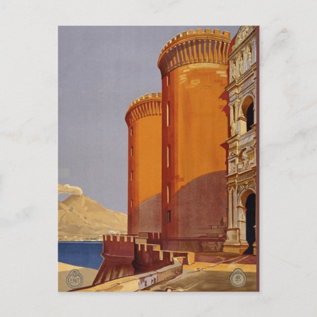 Vintage Italy Travel Poster Postcard (Front)