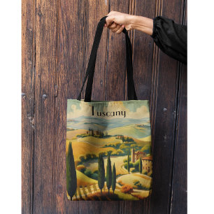 Vintage Italy Tuscany Countryside Vacation Souveni Tote Bag