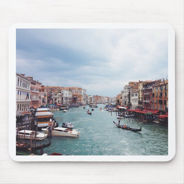 Vintage Italy Venice Canal Photo Mouse Mat (Front)