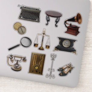 Vintage Items Journal Scrapbook Stickers set 2