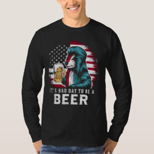Vintage It's A Bad Day To Be A Beer Funny Racoon D T-Shirt