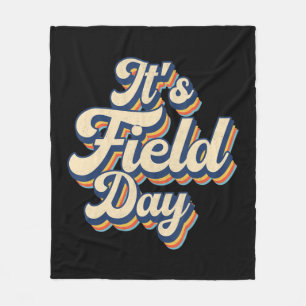 Vintage It's Field Day Y'all Cute Teacher Field Da Fleece Blanket