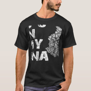 Vintage It's In My DNA Afghanistan Outline Map Afg T-Shirt