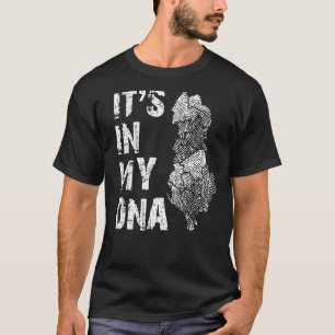 Vintage It's In My DNA Albania Map Thumbprint Alba T-Shirt