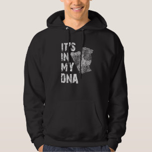 Vintage It's In My DNA Algeria Map Thumbprint Alge Hoodie