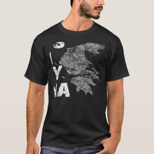 Vintage It's In My DNA Greece Fingerprint Map Gree T-Shirt