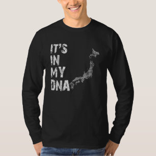 Vintage It's In My DNA Japan Fingerprint Map Japan T-Shirt