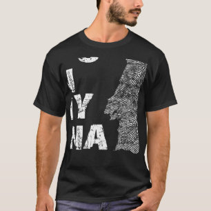 Vintage It's In My DNA Portugal Outline Map Portug T-Shirt