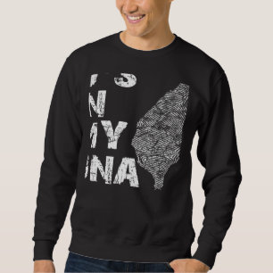 Vintage Its In My DNA Taiwan Fingerprint Map Taiwa Sweatshirt