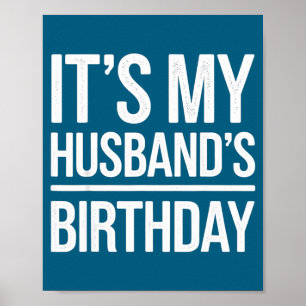 Vintage it's my husband's birthday distressed men poster