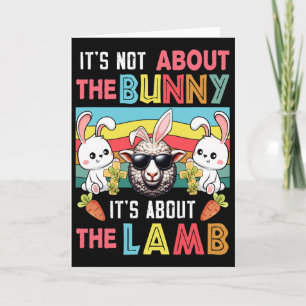 Vintage It's Not Bunny It's About Lamb Easter Bunn Card