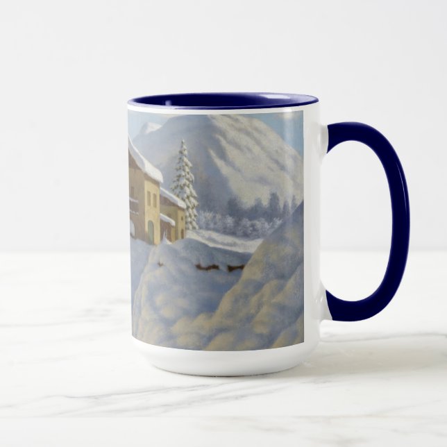 Vintage Ivan Choultse Winter Landscape     Mug (Right)