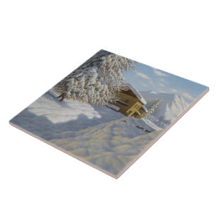 Vintage Ivan Choultse Winter Landscape Tile