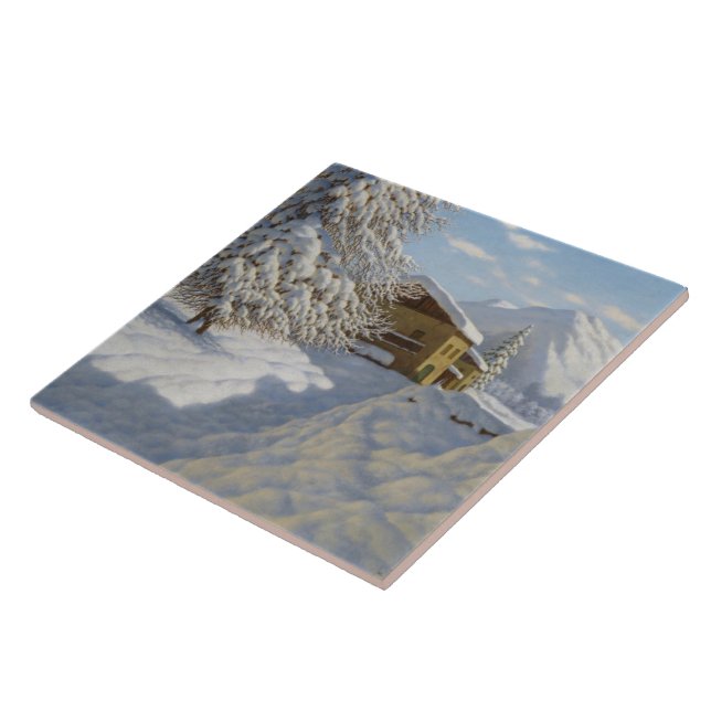 Vintage Ivan Choultse Winter Landscape   Tile (Side)