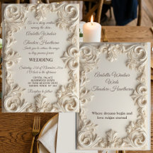 Vintage Ivory Acanthus Scroll Baroque Luxe Wedding