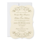 Vintage Ivory and Antique Gold Flourish Wedding