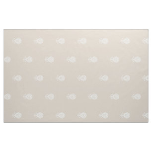 Vintage Ivory and White Baroque Pattern Fabric