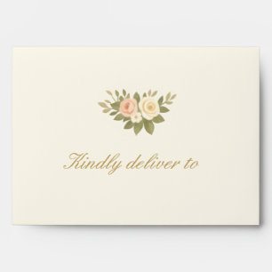 Vintage Ivory Elegant Ballroom Wedding Envelope