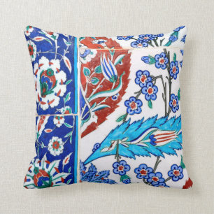 vintage iznik tiles cushion