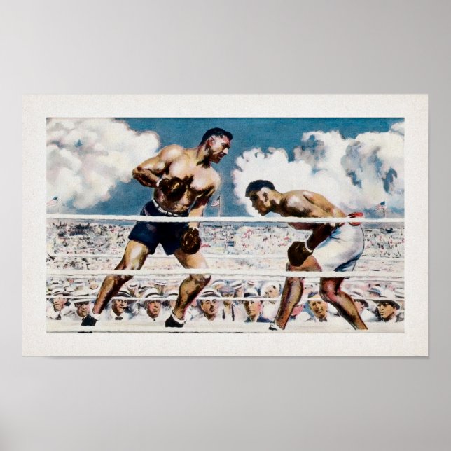 Vintage Jack Dempsey vs Jess Willard 1919 Poster (Front)