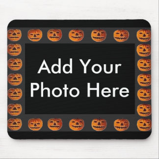 Vintage Jack o' Lantern Frame Pattern Image Mouse Mat