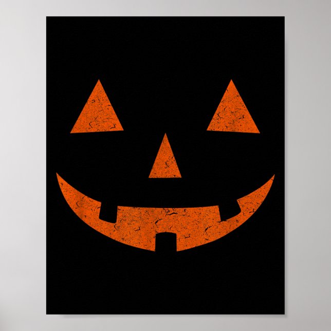 Vintage Jack o Lantern JackoLantern Pumpkin Face Poster (Front)