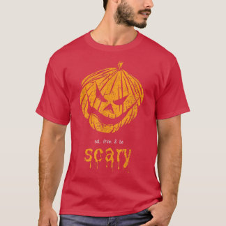 Vintage Jack O Lantern Scary Pumpkin Face Hallowee T-Shirt