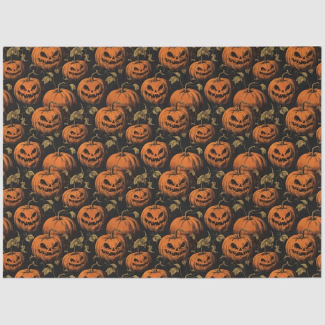 Vintage Jack O Lanterns Tissue Paper (Front)