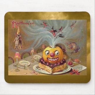 Vintage Jack o'Lantern with Witches Mouse Mat