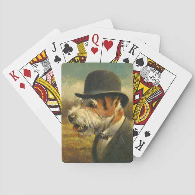 Vintage Jack Russell Playing Card (Back)