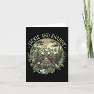 Vintage Jackie And Shadow Bald Eagle Family Nature Card