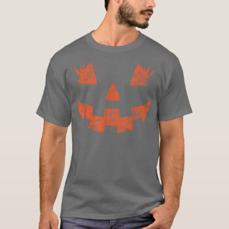 Vintage JackOLantern Face Pumpkin Eyelashes Hallow T-Shirt