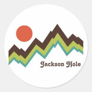 Vintage Jackson Hole Classic Round Sticker