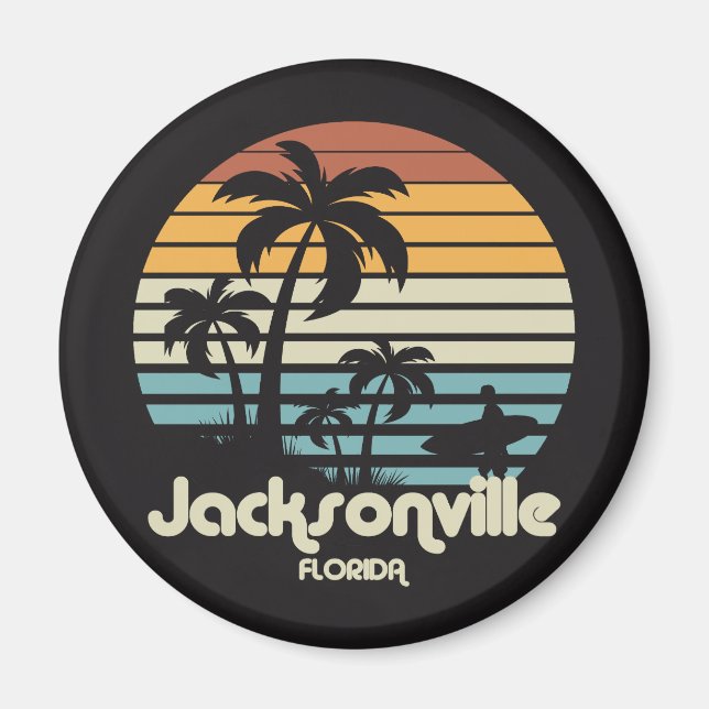 Vintage Jacksonville Florida Magnet (Front)