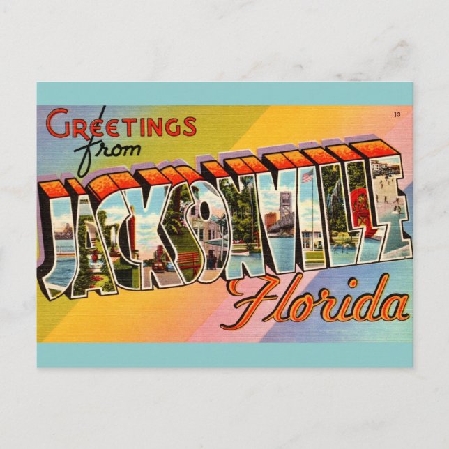 Vintage Jacksonville Florida Postcard (Front)