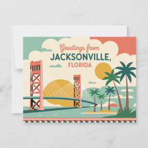 Vintage Jacksonville Postcard Greetings from