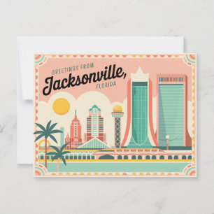 Vintage Jacksonville Postcard Greetings from