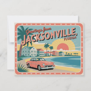 Vintage Jacksonville Postcard Greetings from