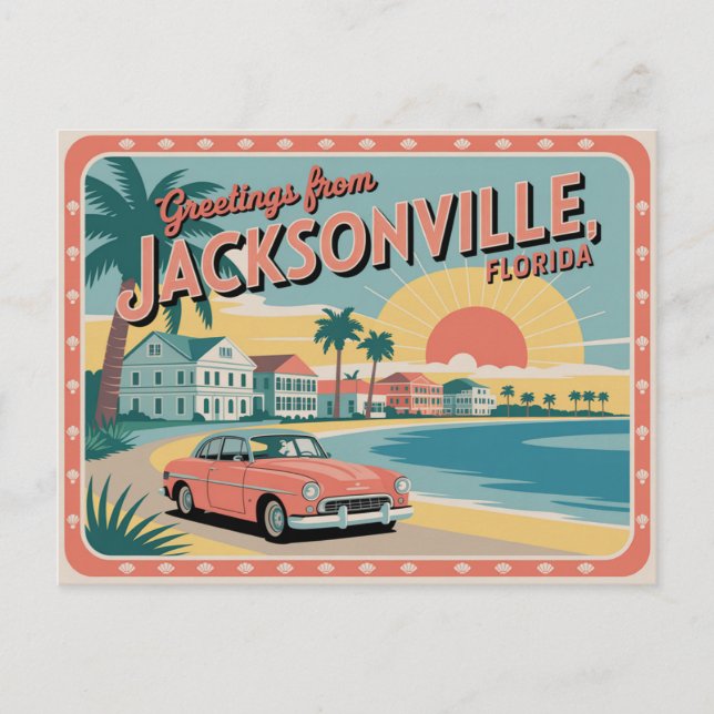 Vintage Jacksonville Postcard | Greetings from (Front)