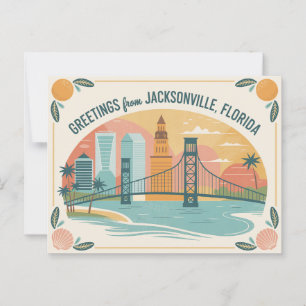 Vintage Jacksonville Postcard Greetings from