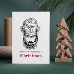 Vintage Jacob Marley Dickens A Christmas Carol Invitation